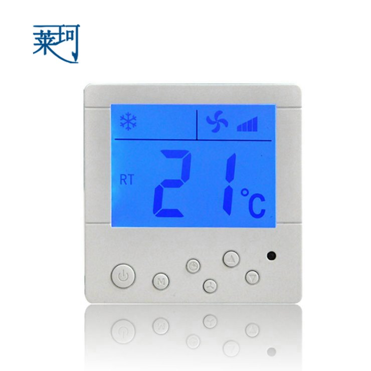 莱珂K801DXF中央空调液晶温控器 风机盘管温度控制器